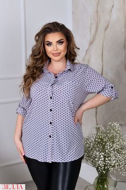 Блуза-сорочка в класичному стилі у розмірі 52-54, 56-58, 60-62, 64-66, колір білий