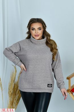 Теплий светр в розмірі 48-50, 52-54, 56-58, 60-62, 64-66, колір бежевий.