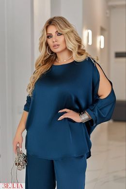 Костюм із шовку Армані в розмірі 48-50, 52-54, 56-58, колір морська хвиля.