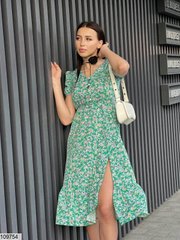 Повсякденна сукня міді в розмірі 42-44, 46-48, колір трава.