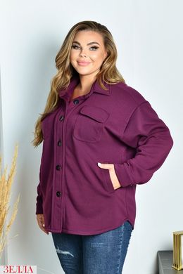 Утеплена сорочка фіолетового кольору, в розмірі 48-50, 52-54, 56-58, 60-62, 64-66.
