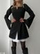 Сукня X-силуету з пишними рукавами в розмірі 42-44, 44-46, колір чорний.