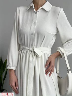 Сукня-сорочка з воланами в розмірі 42-44, 46-48, 50-52, колір молочний.