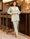 Женский брючний костюм пиджак+брюки+топ цвет оливковый костюмка креп размеры 42-44, 44-46