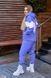Утеплений спортивний костюм у насиченому блакитному кольорі, розмір 48-50, 52-54, 56-58