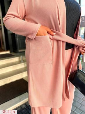 Костюм двійка Кардиган+Брюки палаццо в розмірі 50-52, 54-56, 58-60, колір пудра.