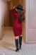 Однотонна сукня-гольф короткої довжини ангора рубчик колір бордовий розміри 42, 44, 46, 48