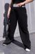 Класичні штани палацо у розмірі 48-50, 52-54, 56-58, колір чорний