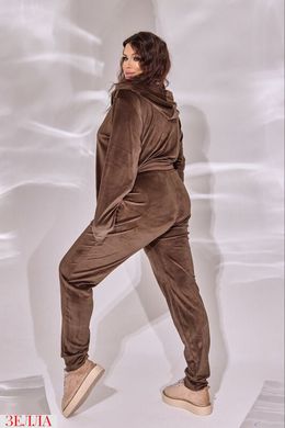 Спортивний костюм "Блискавка на горловині" в розмірі 48-50, 52-54, 56-58, колір шоколадний.
