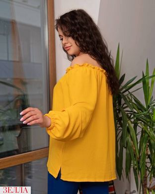 Блузка-вишиванка в розмірі 48-50, 52-54, 56-58, 60-62, колір жовтий
