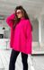Оверсайз светр з високою горловиною в універсальному розмірі 42-46, колір рожевий.