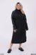 Трикотажна сукня прямого силуету з вставками з еко шкіри в розмірі 48-52, 54-58, колір чорний