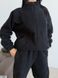 Флісовий спортивний костюм в універсальному розмірі 42-46, колір чорний
