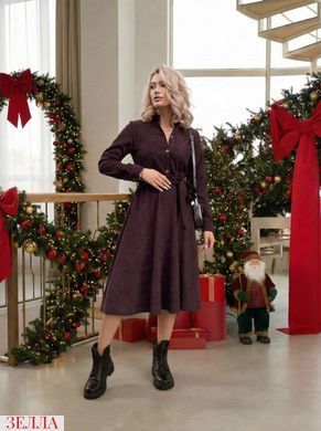 Вельветова сукня в розмірі 42-44, 46-48, колір шоколад.