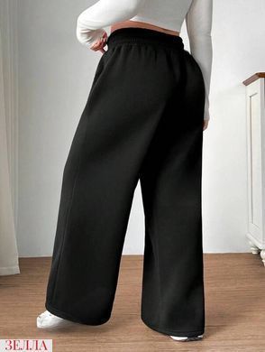 Штани-палаццо з стрілками в розмірі 50-52, 54-56, 58-60, колір чорний.