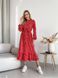 Сукня із супер софту в квітковий принт в розмірі 42-44, 46-48, 50-52, колір червоний.