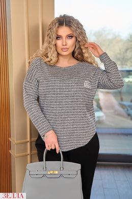 Елегантний светр сірого кольору, в розмірі 50-52, 54-56.