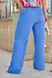 Стильні брюки-труби, із якісного льону, колір голубий, розмір 50, 52, 54, 56, 58, 60.
