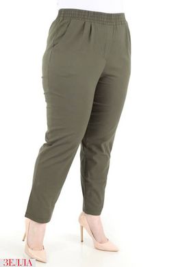 Яскраві жіночі штани з льону, у розмірах 48-50 52-54 56-58 60-62, колір хакі