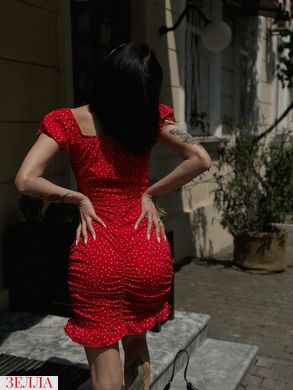 Сукня в дрібний горох в розмірі 42-44, 44-46, колір червоний.