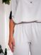 Жіночий брючний однотонний костюм з сорочкою світло-сірого кольору в розмірі 48-50, 52-54, 56-58