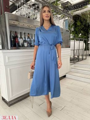 Подовжена сукня із шовку Армані в розмірі 42-44, 46-48, колір синій.