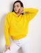 Женский однотонный вязаный (70% акрил, 30% шерсть) свитер цвет желтый в универсальном размере 42-46