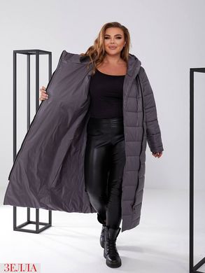 Зимова куртка-пальто Fashion в розмірі 48-50, 52-54, 56-58, колір графіт.