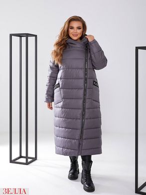 Зимова куртка-пальто Fashion в розмірі 48-50, 52-54, 56-58, колір графіт.