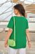 Жіноча блузка, вільного крою у розмірі 46-48, 50-52, 54-56, 58-60, колір зелений