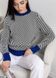 Женский модный свитер в сочетании трех цветов, хлопковая пряжа, в универсальном размере 42-46