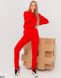 Однотонний стильний молодіжний трикотажний спортивний костюм колір червоний розміри 42, 44, 46