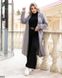 Элегантное женское пальто в классическом стиле длиной до колен из альпаки, цвет серый, в размере 48-50, 52-54, 56-58, 60-62