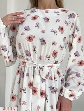 Сукня із супер софту в квітковий принт в розмірі 42-44, 46-48, 50-52, колір біла квітка.