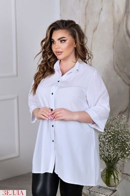 Елегантна блузка білого кольору, в розмірі 52-54, 56-58, 60-62, 64-66.