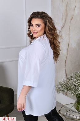 Елегантна блузка білого кольору, в розмірі 52-54, 56-58, 60-62, 64-66.