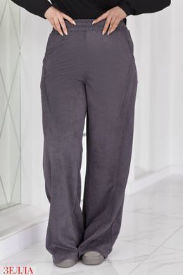 Штани casual-форматі в розмірі 50-52, 54-56, 58-60, 62-64, колір графіт.