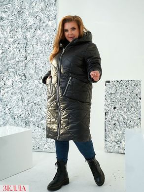 Зимова куртка-пальто в розмірі 48-50, 52-54, 56-58, колір чорний.