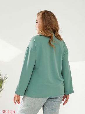 Блузка в розмірі 48-50, 52-54, 56-58, колір тіфані