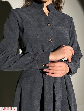 Вельветова сукня кольору графіт, в розмірі 42-44, 46-48.