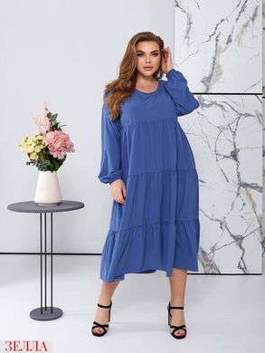 Весняна сукня вільного крою в розмірі 46-48, 48-50, 52-54, 56-58, колір джинс.