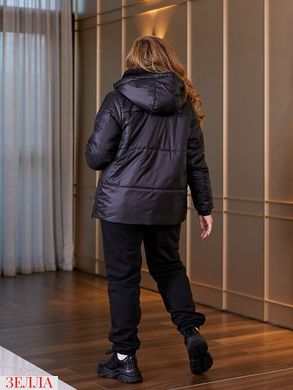 Костюм трійка Куртка+Худі+Штани в розмірі 48, 50, 52, 54, 56, 58, колір чорний.