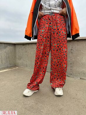 Штани вільного силуету в розмірі 40-42, 44-46, колір помаранчевий.