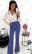 Демісезонні жіночі штани кльош, тканина костюмна, розміри 42, 44, 46, колір джинс