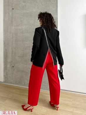Піджак з бахрамою по спинці в розмірі 48-50, 52-54, 56-58, колір чорний.