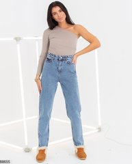 Трендовые женские джинсы мом, размеры S(36), M(38), L(40), цвет синий