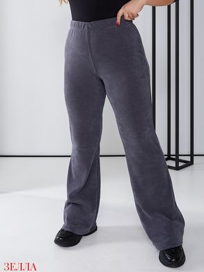 Прямі штани розширені внизу в розмірі 48-50, 52-54, 56-58, колір графіт.