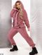 Затишний спортивний костюм із плюшевої махри стрейч колір рожево-бежевий розміри 48-52, 54-56, 58-62