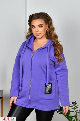 Легка курточка із трикотажу тринитки в розмірі48-50, 52-54, 56-58, 60-62, 64-66, колір фіолетовий.