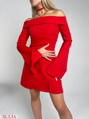 Сукня з відкритими плечами в розмірі 42-44, 44-46, колір червоний.